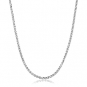Sterling Silver 1.5mm Italian Round Wheat Chain (14, 16, 18, 20, 22, 24, 30 or 36 inch)