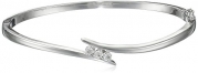 Sterling Silver Diamond-Accent Swish Bangle Bracelet