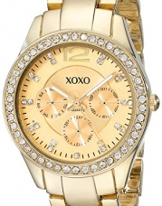 XOXO Women's XO5475 Rhinestone-Accented Gold-Tone Bracelet Watch
