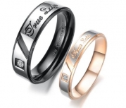 His & Hers Matching Set 6mm / 4mm Titanium Couple Wedding Band Set (Available Sizes 6mm 7 to 15 & 4mm 5 to 12 *Big Size Available*) Please E-mail Sizes