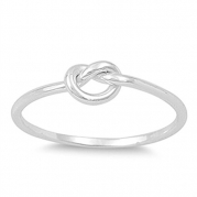 Sterling Silver Womens Wedding & Engagement Ring Celtic Love Knot Promise Ring 5mm ( Size 2 to 12) Size 2