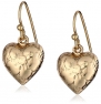 1928 Jewelry Brass Heart Charm Earrings
