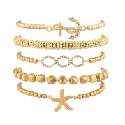Lux Accessories Nautical Arm Candy Bracelet Set