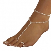 Meily(TM) Womens Beach Imitation Pearl Barefoot Sandal Foot Jewelry Anklet Chain