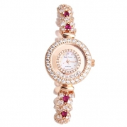Royal Crown Women's Bracelet Watches Luxury Gold Langii Rg5308b18 Pink CZ Stone