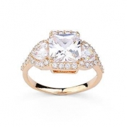 K-DESIGN Fashion 2013 new style 18K Champagne Gold Plated Wedding Ring with Imitation diamond for women 9.0