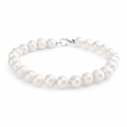 Bling Jewelry 925 Silver White Freshwater Cultured Pearl Bridal Bracelet 7in