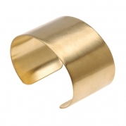 Solid Brass Flat Cuff Bracelet Base 38mm (1.5 Inch) Wide (1 Piece)