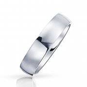 Bling Jewelry Stainless Steel Classic Wedding Band Ring 5mm