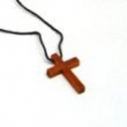 Wooden Cross Necklaces : package of 12