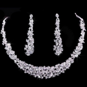 Shopping Mecca - Crystal Bridal Jewelry Sets Hotsale Necklace+earrings Classic Jewelry Wedding Accessory, Party Jewelry (1)