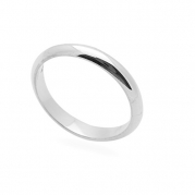 3MM Sterling Silver Wedding Band For Men & Women Classic Domed Band Ring (4 to 13.5) Size 4