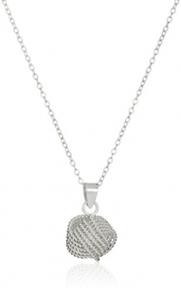 Sterling Silver Loveknot Pendant Necklace 18