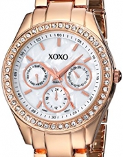 XOXO Women's XO5386  Rhinestone Accent Rose Gold Dress Watch