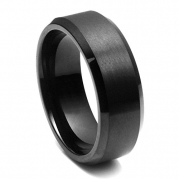 8MM Tungsten Metal Men's Wedding Band Ring in Comfort Fit and Matte Finish Sz 7.0