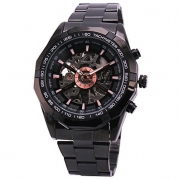 Fanmis Best Selling Black Stainless Steel Russian Skeleton Luxury Men's Automatic Mechancial Wrist Watch