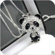 CHIC Jewelry ForAcrylic Imitation Diamond Panda Necklace