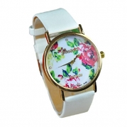 New Fashion GENEVA Rose Flower Watch for Women Quartz Dress Watch