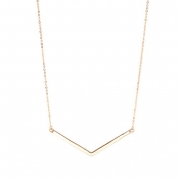 Minimal Chic Chevron Necklace (gold-plated-base)