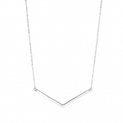 Minimal Chic Chevron Necklace (silver-plated-base)