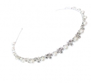 BeautyShop Bridal Chain Wedding Prom Ball Dress / Rhinestone Simulated Pearl Crown Hair Accessory