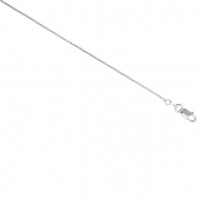 Sterling Silver Box Chain Necklace 1mm with lobster claw clasp Nickel Free Italy, 16 inch
