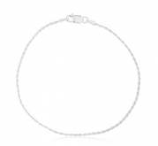 Real 925 Sterling Silver 2mm Rope Chain (sterling-silver, 10 Inches)