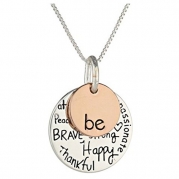Two-tone Be Graffiti Charm Letter Necklace