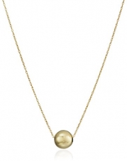 14k Yellow Gold Bead Pendant Necklace, 18