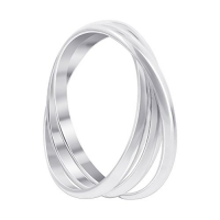 BDRS018-11 925 Sterling Silver Triple Band Thumb Ring