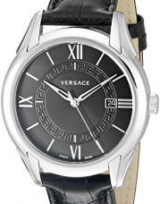 Versace Men's VFI010013 Apollo Stainless Steel Casual Watch with Leather Band