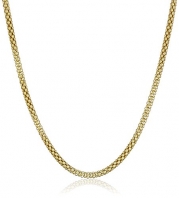 Gold Plated Sterling Silver Popcorn Chain Necklace, 30