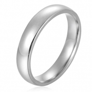 Besteel Stainless Steel Womens Mens Plain Wedding Band Ring Polished 4mm Size 6-13