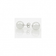 14k White Gold Ball Earrings Children/Adult Size 2, 3, 4, 5, 6, 7, 8 MM (10 Millimeters)