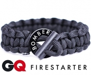 Paracord Survival Bracelet with Firestarter By Bomber and Company ● Military Grade Type III 7 Strand 550 Lb Test ● Premium Quality Outdoor Gear ● Perfect for Ultralight Backpacking & Adventure Camping Kit ● Voted 2015 Best Lifetime Guarantee (Bomb