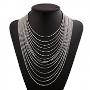 Winter.Z Multilayer Tassel jewelry accessories hollow retro fashion sweater chain necklace