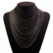 Winter.Z Multilayer Tassel jewelry accessories hollow retro fashion sweater chain necklace
