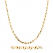 Goldtone 6mm Brass Rope Chain (36 inches)