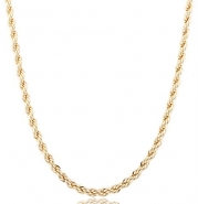 Goldtone 6mm Brass Rope Chain - Available in all Lengths (18 Inches)