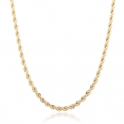 Goldtone 6mm Brass Rope Chain (20 inches)