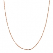 Rose Gold Plated Sterling Silver 1mm Twisted Curb Chain (14 inch)