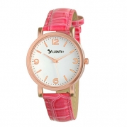 LUXMO Women's Analog Display Quartz Watch with Leather Band