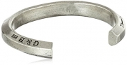 Giles and Brother Men's G&B Hex Silver Oxide Cuff Bracelet