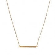 chelseachicNYC Handmade Itsy Bitsy Abstract Bar Necklace Matte Gold