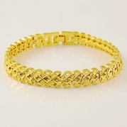 UR925 14K Gold Plated Womens Mens Noble Women's Bracelets New Design Bangle Bracelet, JH085