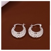 NYKKOLA HOT New Jewelry 925 Solid Silver Classic Hoop Stud Earrings