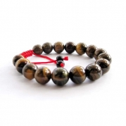 Tiger Eye Gem Beads Tibetan Buddhist Prayer Mala Bracelet