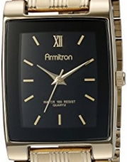 Armitron Men's 201576 Gold-Tone Black Dial Dress Watch