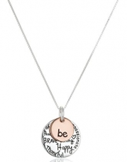 Two-Tone Sterling Silver Be Graffiti Charm Necklace, 18