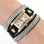 Bessky® Women's Rhinestone Braided Winding Wrist Watch